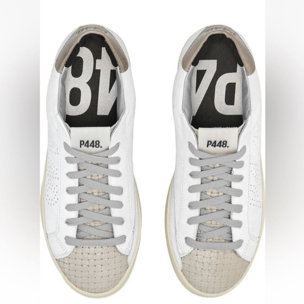 P448. John white leather sneakers size 36